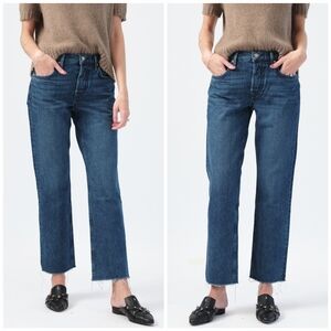 GRLFRND Tatum Straight Leg Cropped Jeans, 28